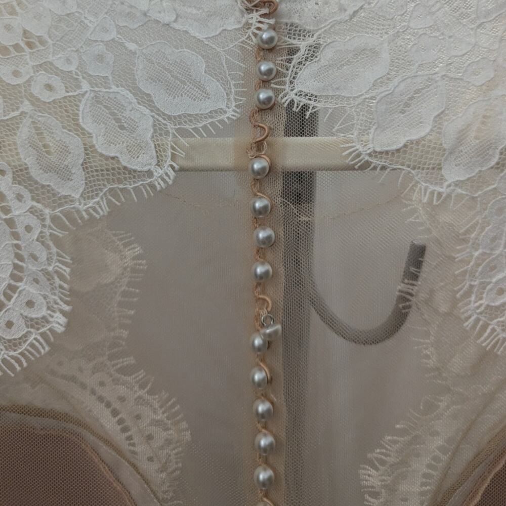 Wtoo Philomene Lace Wedding Dress Watters Anthropologie Size 14W - Picture 6 of 6